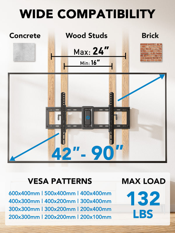 Advanced Tilt TV Wall Mount For 42" To 90" TVs