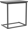 Pipishell C Shaped End Table 27 Inches High, Side Table for Couch Slide Under, Sofa Side Table for Living Room, Grey