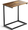 Pipishell C Shaped End Table 27 Inches High, Side Table for Couch Slide Under, Sofa Side Table for Living Room, Grey