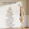 Pipishell Solid Wooden Coat Rack Freestanding, Hall Tree with 8 Hooks, 3 Height Options for Coats, Hats, Handbags, and Scarves, Tool-Free Assembly, Space Saving Design for Entryway, Office, Bedroom