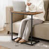 Pipishell C Shaped End Table 27 inches High, Side Table for Couch Slide Under, C Table Sofa Side End Table for Living Room