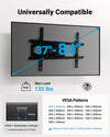 Pipishell Full Motion TV Wall Mount for Most 37-84 Inch TVs up to 132lbs, Wall Mount TV Bracket Articulating Swivel Tilt Extension Leveling Max VESA 600x400mm Fits 12/16" Wood Stud, PILFK1