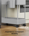 Pipishell Slim Storage Cart with Wheels - 3 Tier Bathroom Organizers and Storage Cart - Rolling Carts for Bathroom, Kitchen, Narrow Space, Laundry Room, Gray