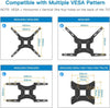 Full Motion TV Wall Mount Bracket Articulating Arms Swivels Tilts Extension for Most 24-55 Inch LED LCD Flat Curved Screen TVs, Max VESA 400x400mm up to 66lbs by Pipishell
