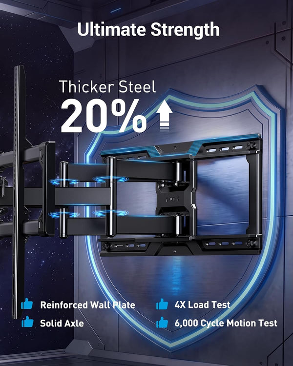Pipishell Large Full Motion TV Wall Mount for 55–120 Inch TVs up to 220 lbs