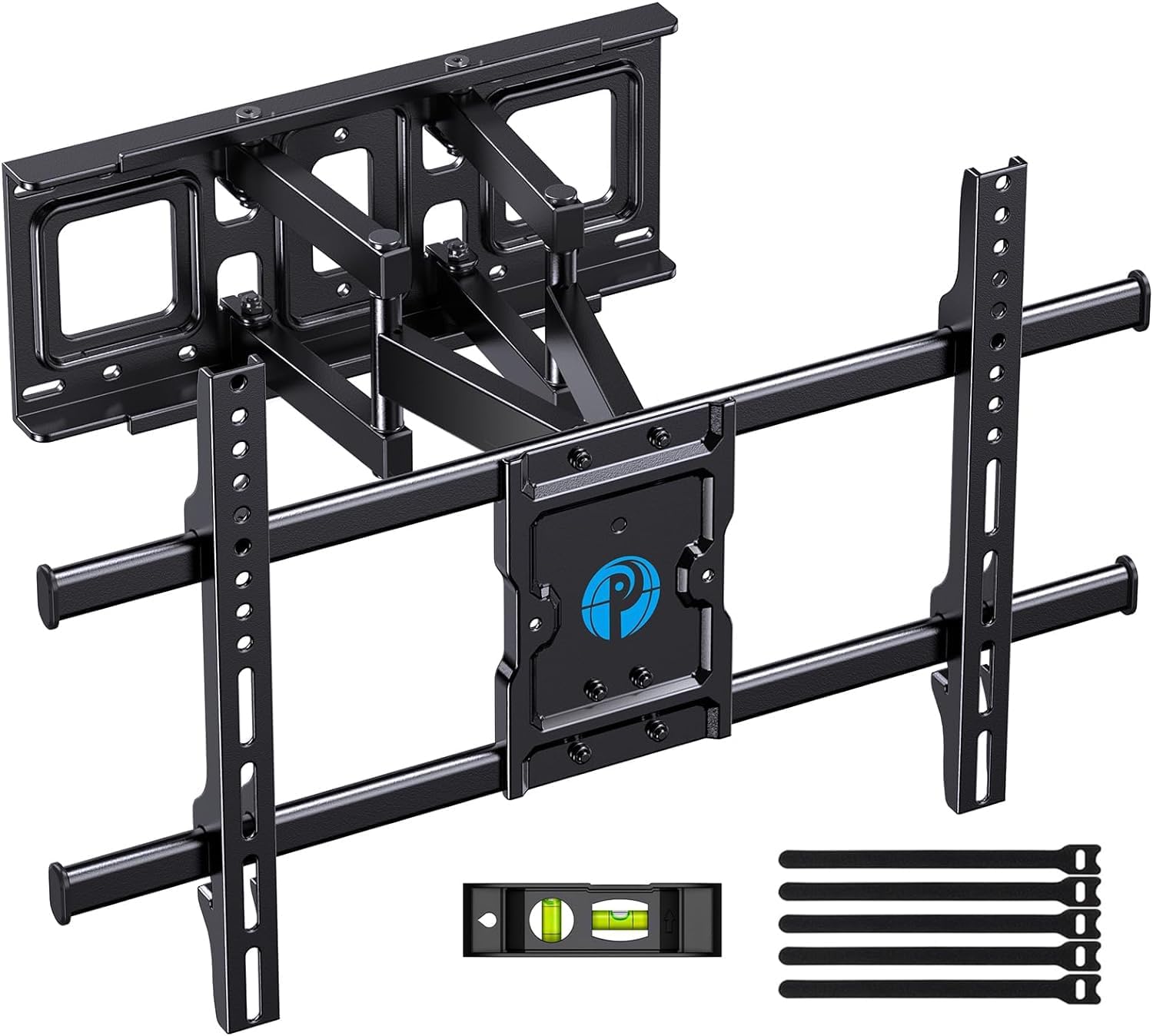 Pipishell Full Motion TV Wall Mount for Most 37-84 Inch TVs up to 132lbs, Wall Mount TV Bracket Articulating Swivel Tilt Extension Leveling Max VESA 600x400mm Fits 12/16