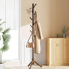 Pipishell Solid Wooden Coat Rack Freestanding, Hall Tree with 8 Hooks, 3 Height Options for Coats, Hats, Handbags, and Scarves, Tool-Free Assembly, Space Saving Design for Entryway, Office, Bedroom