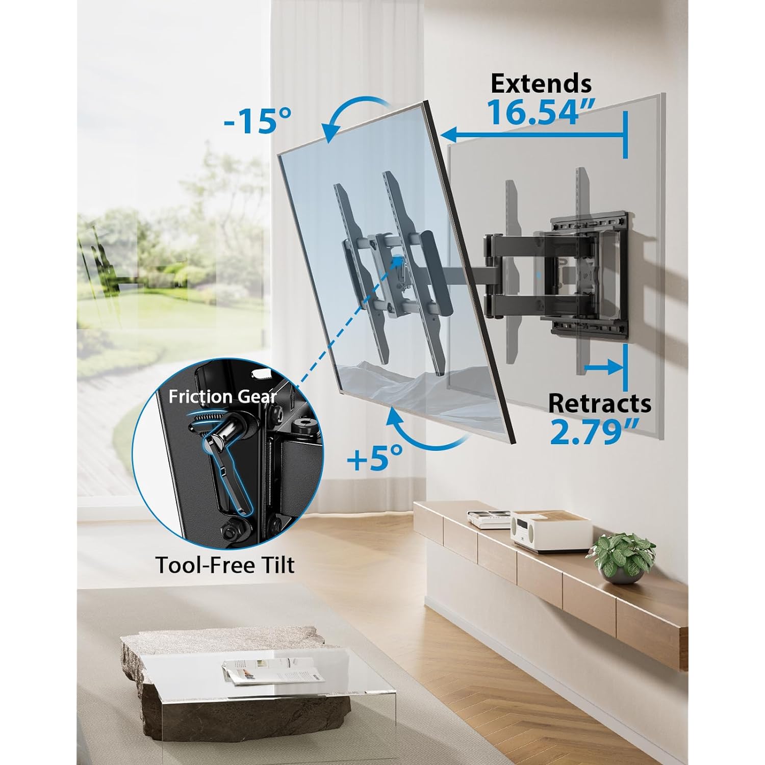 FULL MOTION TV WALL MOUNT FOR 42