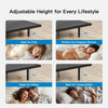 Pipishell Queen Adjustable Bed Frame with Massage, Electric Bed Base with Head & Foot Incline, USB-A & USB-C Ports, LED Under-Bed Lighting, 4 Leg Height Options, and Easy 3-Step Assembly
