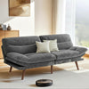 Pipishell Futon Sofa Bed, 75 Inch Corduroy Futon Couch Convertible with Adjustable Backrest and Armrests, Recliner Sleeper Sofa for Small Spaces, Living Room, Office, Guest Room (Grey, 75 Inch) | Adjustable