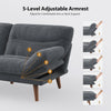 Pipishell Futon Sofa Bed, 73" Convertible Futon Couch, Adjustable Backrest & Armrests, Corduroy Recliner Sleeper Sofa for Small Spaces, Living Room, Office, Guest Room (Grey, 73 in)