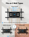 Pipishell Full Motion TV Wall Mount for Most 37-84 Inch TVs up to 132lbs, Wall Mount TV Bracket Articulating Swivel Tilt Extension Leveling Max VESA 600x400mm Fits 12/16" Wood Stud, PILFK1