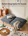 Pipishell Futon Sofa Bed, 73" Convertible Futon Couch, Adjustable Backrest & Armrests, Corduroy Recliner Sleeper Sofa for Small Spaces, Living Room, Office, Guest Room (Grey, 73 in)