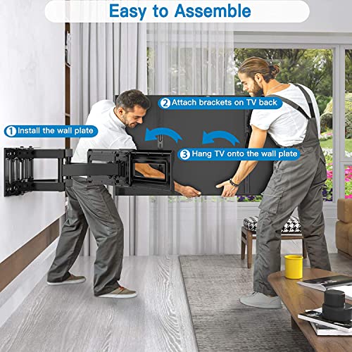 Full Motion TV Wall Mount For 37" To 75" TVs