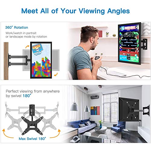 Refurbished Full Motion Wall Mount Bracket for 13-42 Inch TVs, Max VESA 200x200mm up to 44lbs