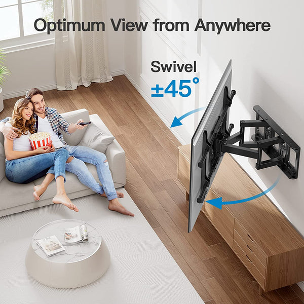 Pipishell Soporte de pared para TV de movimiento completo para televisores  LCD, QLED, OLED 4K curvados planos de 37 a 75 pulgadas, extensión de