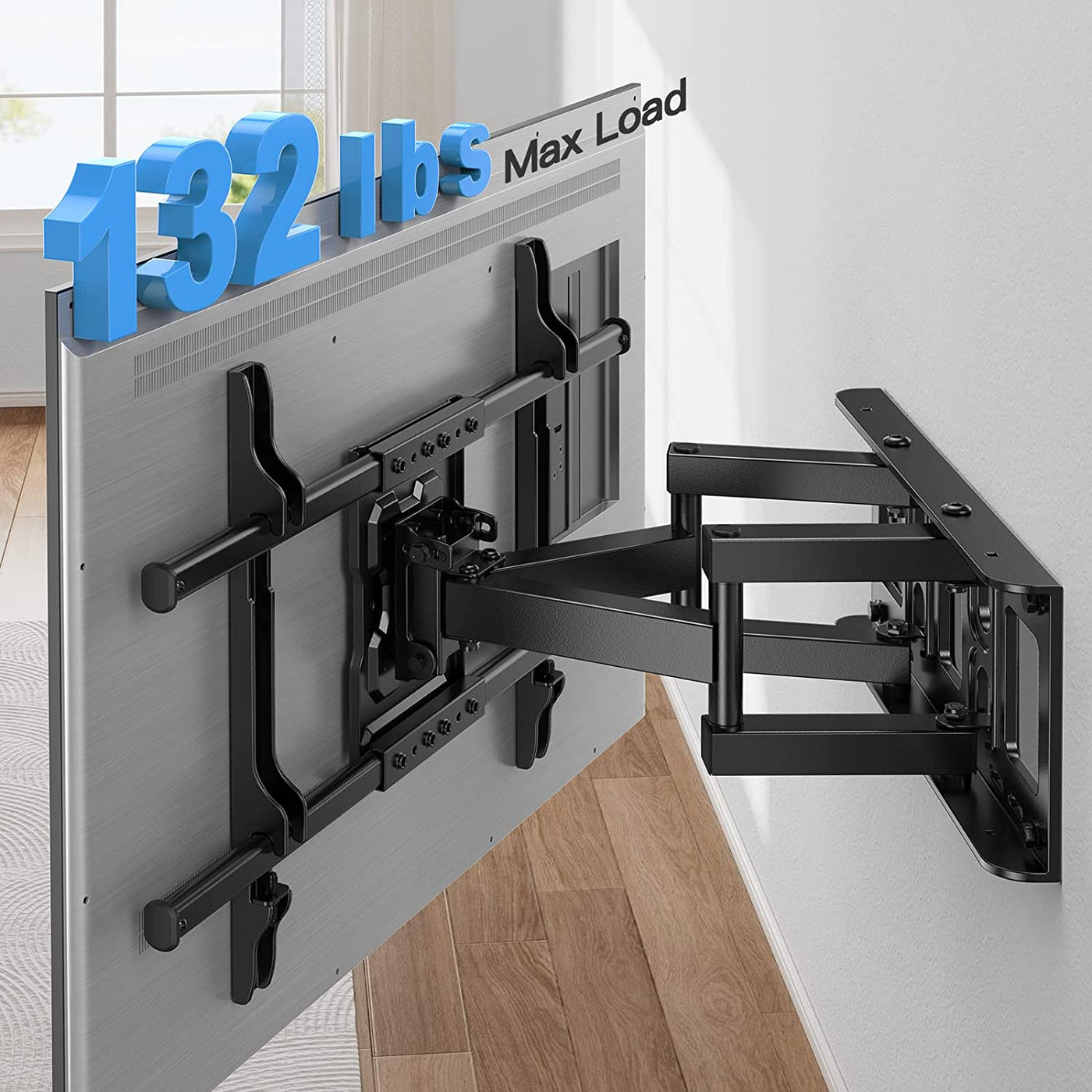 Full Motion TV Wall Mount For 37" To 75" TVs