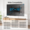 Full Motion TV Wall Mount For 37" To 75" TVs