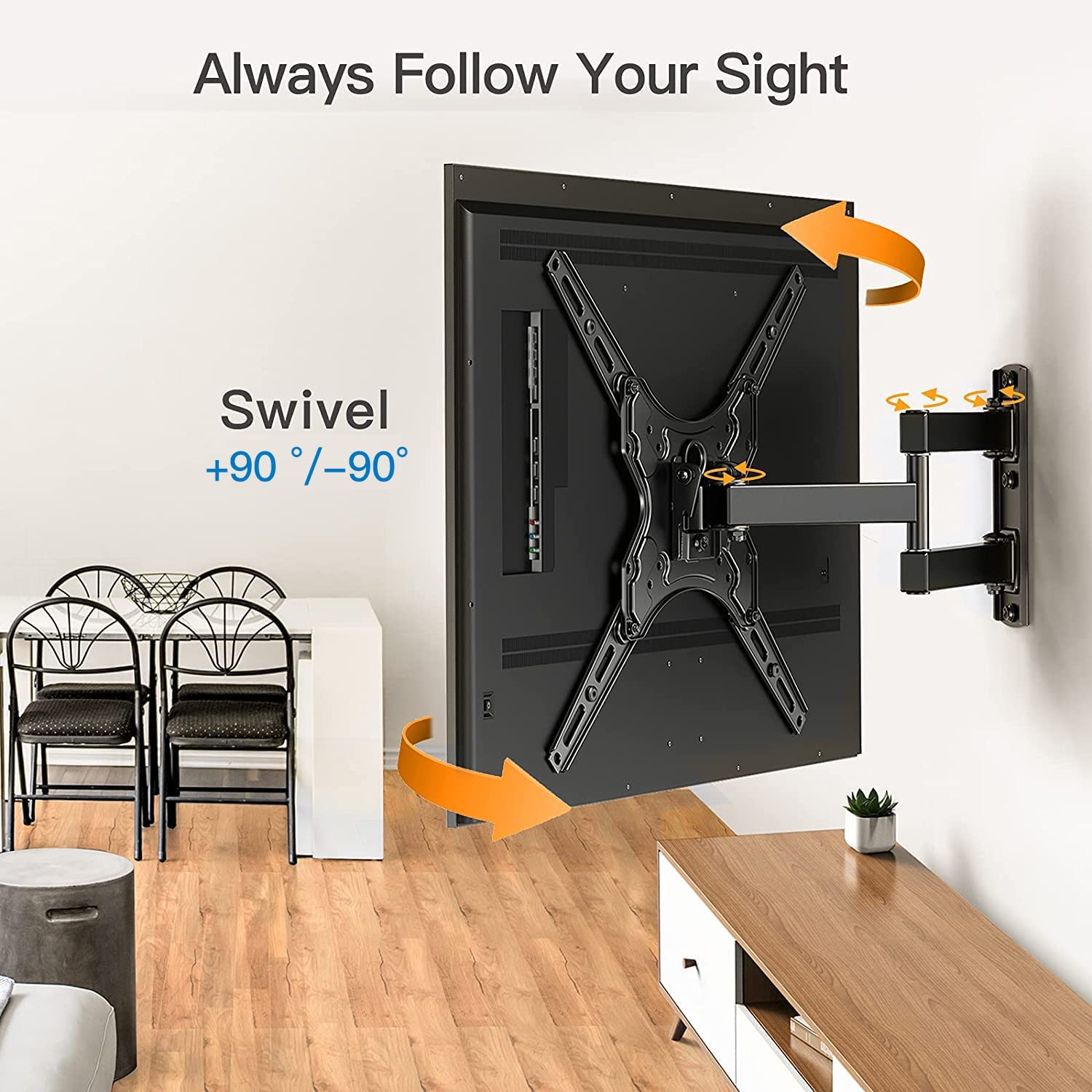 Full Motion TV Monitor Wall Mount For 26
