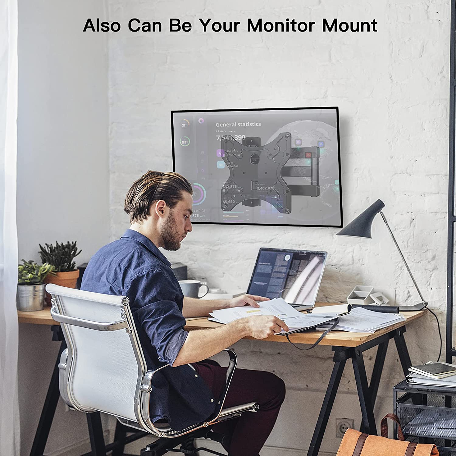 Full Motion TV Wall Mount For 13