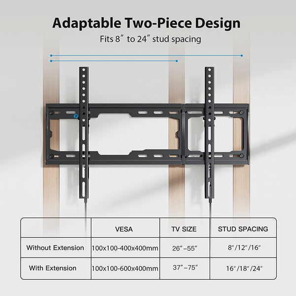 Tilt TV Wall Mount For 26" To 75" TVs