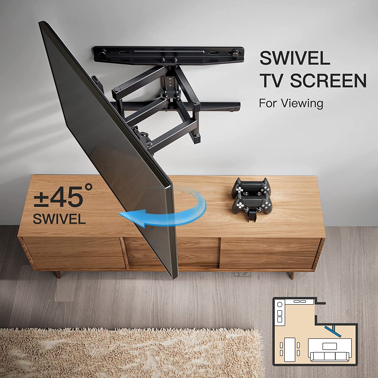 Full Motion TV Wall Mount For 26