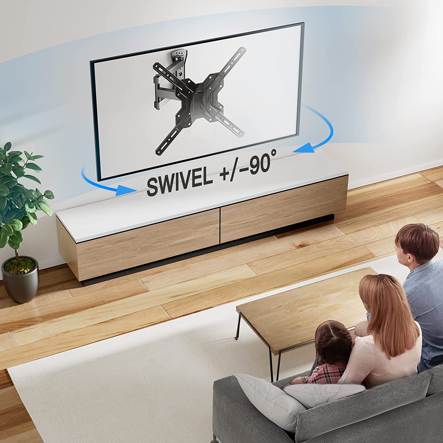 Full motion TV Wall Mount For 26