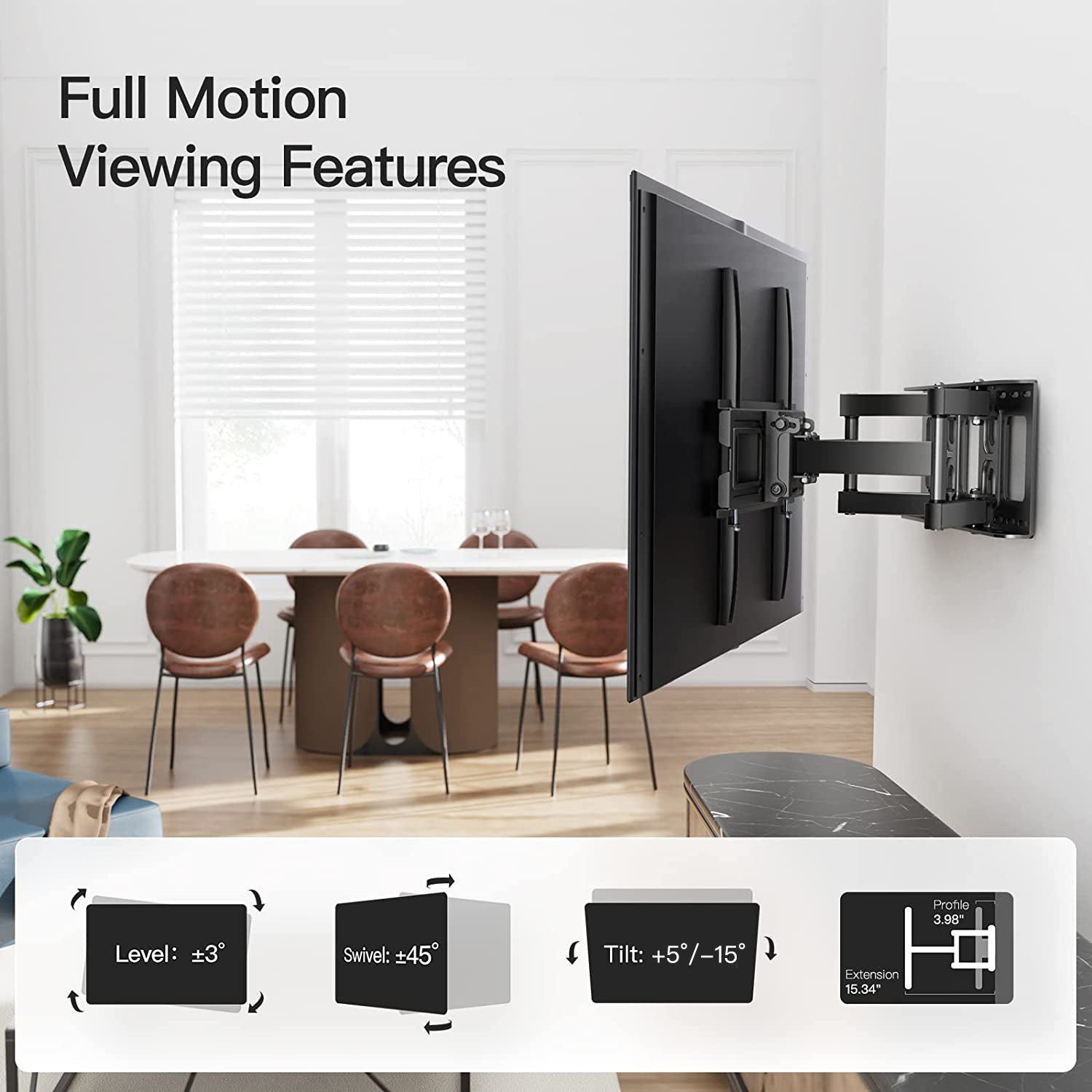 Full Motion TV Wall Mount Bracket For 26