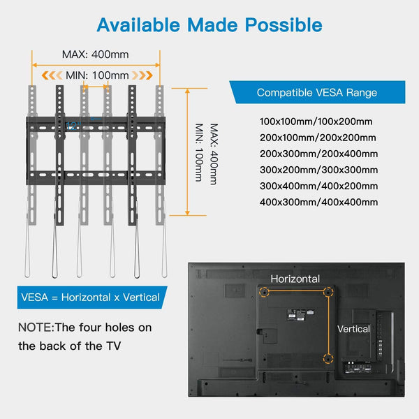 Wall mount KIVI Motion-223 Tilt-swivel, VESA 200x200