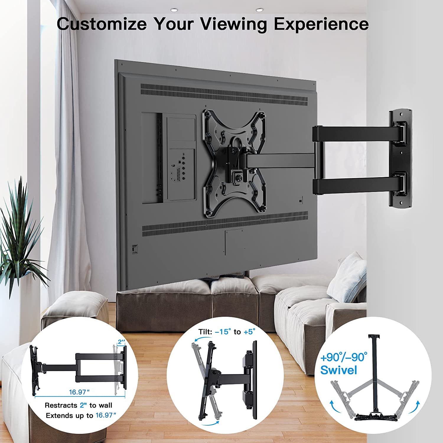 Full Motion TV Wall Mount For 13