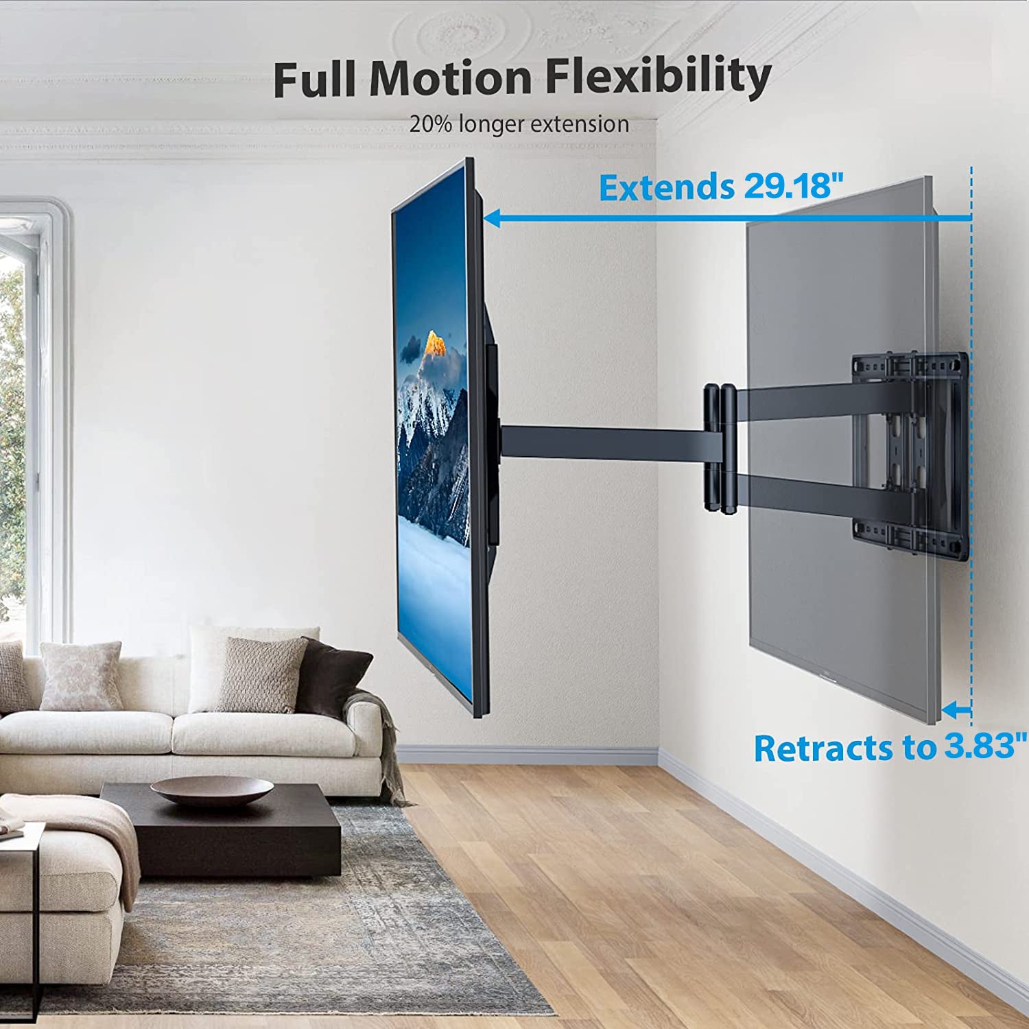 Full motion TV Wall Mount For 50