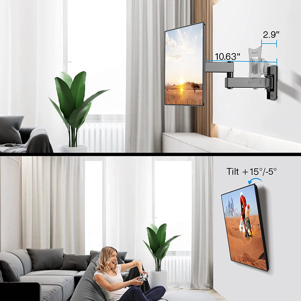 Full Motion TV Wall Mount For 13" To 32" TVs